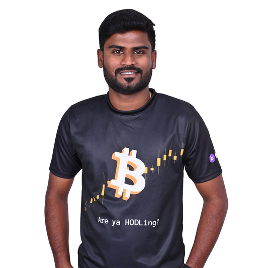 Round Neck Bitcoin Symbol T-shirt